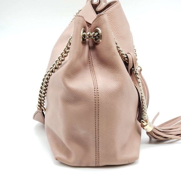 100% Authentic Gucci Soho on Chain Leather Shoulder Bag - Picture 4 of 14